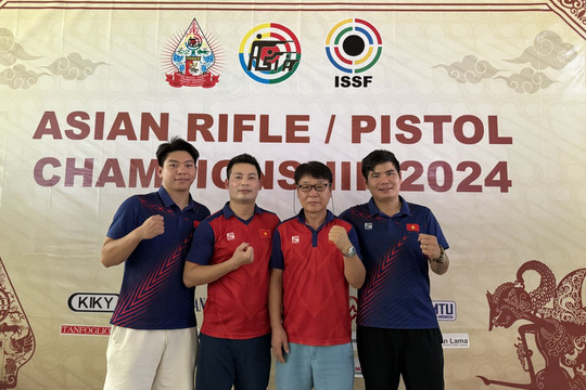 Việt Nam giành HCB đồng đội nam súng ngắn bắn nhanh giải vô địch châu Á