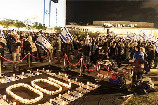 Tròn 100 ngày xung đột Israel - Hamas: Gia đình các con tin Israel biểu tình ở Tel Aviv