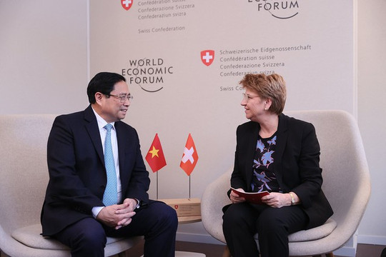 Thủ tướng Phạm Minh Chính hội kiến Tổng thống Thụy Sĩ và Tổng thư ký UNCTAD