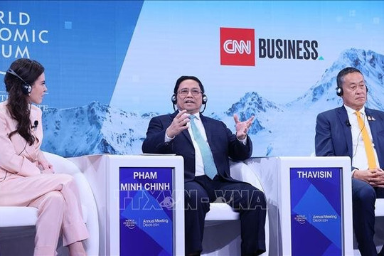 Thủ tướng Phạm Minh Chính làm diễn giả chính tại phiên thảo luận “Các bài học từ ASEAN” trong khuôn khổ WEF Davos 2024