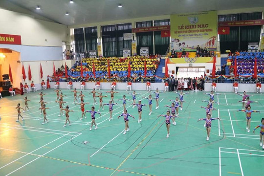 Hơn 1.000 học sinh tham gia Hội khỏe Phù Đổng huyện Đan Phượng