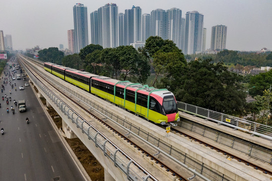 Vận hành thương mại đoạn trên cao tuyến đường sắt Nhổn - ga Hà Nội trong tháng 6-2024
