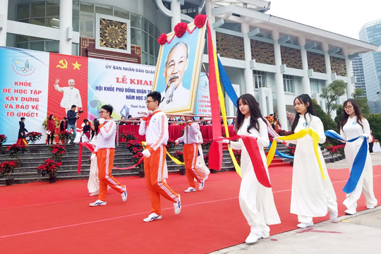 Hơn 2.000 học sinh tranh tài tại Hội khỏe Phù Đổng quận Thanh Xuân