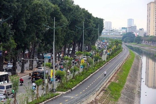 Điều chỉnh giao thông cho xe đạp tuyến ven sông Tô Lịch