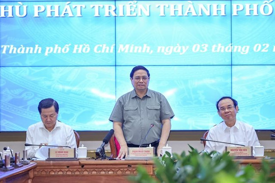 Thủ tướng Phạm Minh Chính chủ trì hội nghị thúc đẩy thực hiện cơ chế, chính sách đặc thù phát triển thành phố Hồ Chí Minh