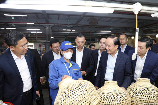Chủ tịch HĐND thành phố Nguyễn Ngọc Tuấn thăm, động viên sản xuất tại huyện Chương Mỹ