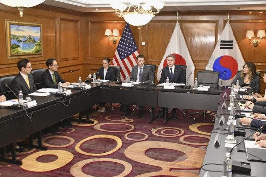 Nhật Bản, Mỹ và Hàn Quốc tăng cường hợp tác nhằm ứng phó các thách thức