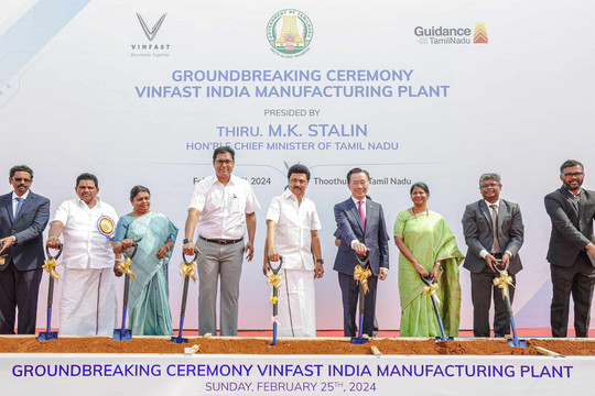 VinFast động thổ nhà máy đầu tiên tại Ấn Độ
