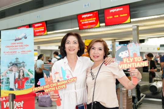 Vietjet mở đường bay kết nối thành phố Hồ Chí Minh - Viêng Chăn (Lào)