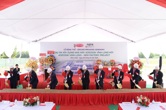 Công ty cổ phần Acecook Việt Nam động thổ dự án nhà máy 200 triệu USD tại tỉnh Vĩnh Long