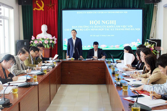 Kiến nghị sớm thành lập Đảng bộ Liên minh Hợp tác xã thành phố Hà Nội