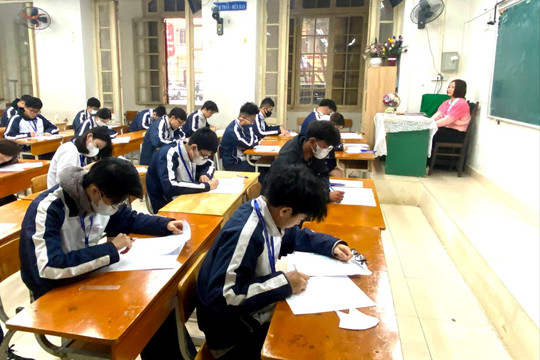 Hà Nội: Hơn 101.000 học sinh tập dượt cho kỳ thi đầu tiên theo chương trình mới