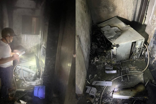 Gần 20 người tự thoát nạn trong vụ cháy tủ lạnh nhà trọ ở Tân Triều