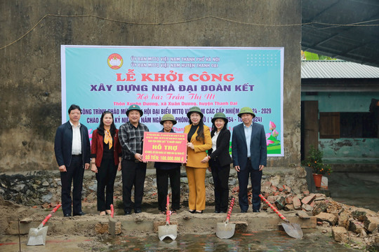 Khởi công xây dựng nhà Đại đoàn kết cho hộ cận nghèo huyện Thanh Oai