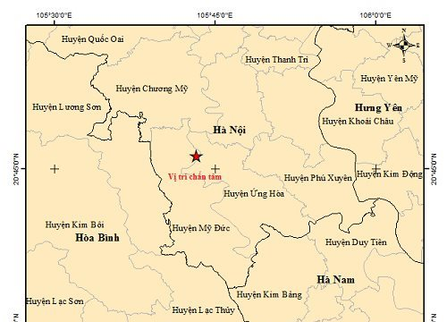 Chưa ghi nhận thiệt hại do động đất ở huyện Mỹ Đức, Hà Nội