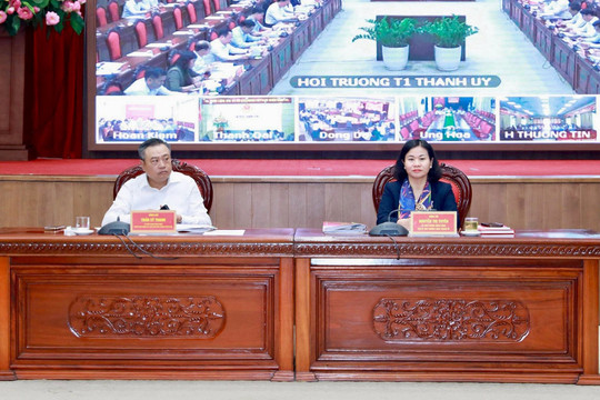Thường trực Thành ủy Hà Nội giao ban với các địa phương về 3 nội dung quan trọng
