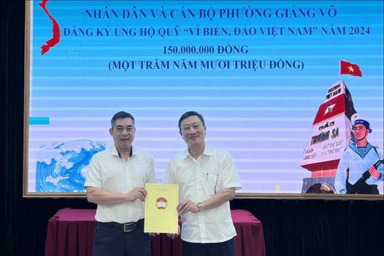 Quận Ba Đình: Hơn 1,3 tỷ đồng ủng hộ quỹ “Vì biển, đảo Việt Nam”