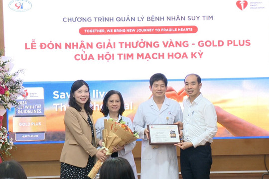 Bệnh viện Tim Hà Nội được trao chứng nhận vàng về điều trị suy tim