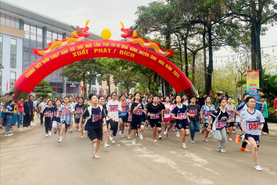 Gần 500 VĐV tham gia chung kết Giải chạy Báo Hànộimới huyện Ứng Hòa