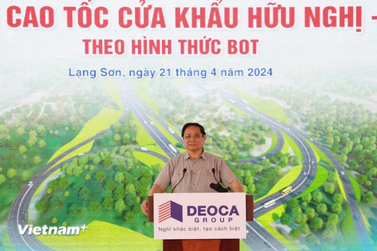 Thủ tướng Phạm Minh Chính phát lệnh khởi công dự án đường bộ cao tốc Hữu Nghị - Chi Lăng