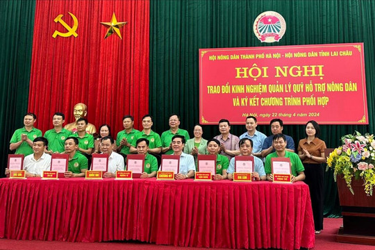 Hội Nông dân tỉnh Lai Châu thăm và làm việc tại Hà Nội
