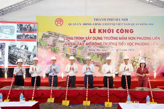 Đồng chí Nguyễn Ngọc Tuấn dự lễ khởi công xây dựng Trường Mầm non Phương Liên