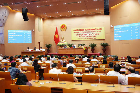 Hoàn thành các nội dung và bế mạc kỳ họp thứ mười sáu HĐND thành phố Hà Nội