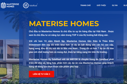 SaleReal ra mắt chuyên trang Masterise Homes by SaleReal MBYSR