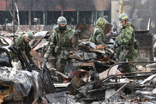 Nhật Bản diễn tập ứng phó với động đất và sóng thần quy mô lớn