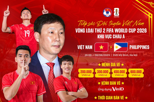 Vé xem trận đội tuyển Việt Nam - Philippines cao nhất 600.000 đồng