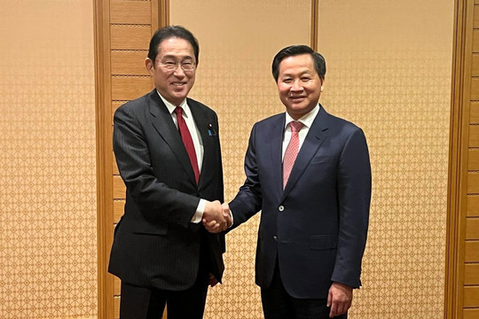 Phó Thủ tướng Lê Minh Khái gặp Thủ tướng Nhật Bản, tiếp Chủ tịch JICA