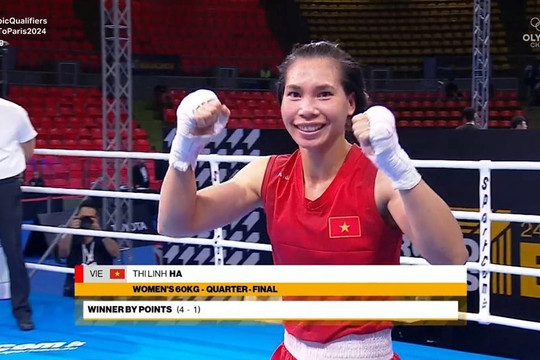 Võ sĩ boxing Hà Thị Linh giành suất Olympic thứ 11 cho thể thao Việt Nam