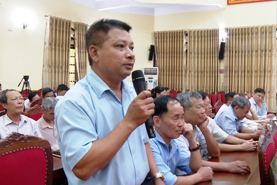 Cử tri huyện Ứng Hòa kiến nghị đẩy nhanh tiến độ xây dựng dự án nước sạch