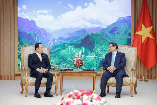 Thủ tướng Phạm Minh Chính tiếp Bộ trưởng Thanh tra Campuchia Huot Hak