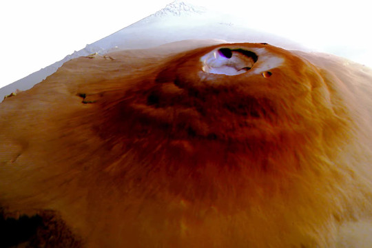 Phát hiện bất ngờ về hiện tượng sương giá trên đỉnh núi lửa của sao Hỏa