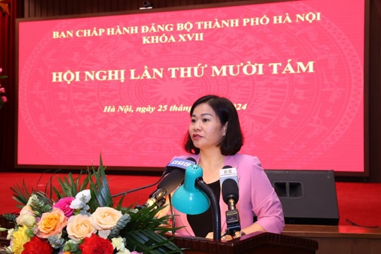 Đồng chí Nguyễn Thị Tuyến được phân công điều hành Thành ủy Hà Nội