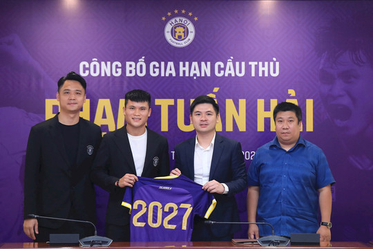 Tuấn Hải sẽ khoác áo Hà Nội FC thêm 3 năm trước khi xuất ngoại