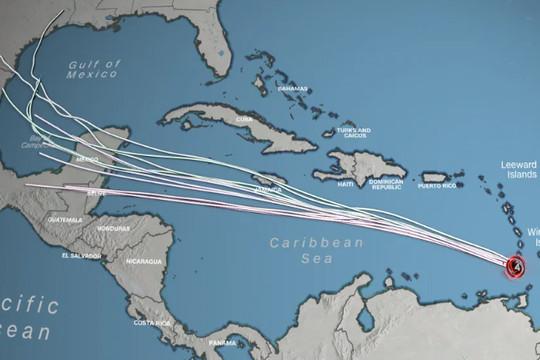 Bão Beryl mạnh lên cấp 5, tàn phá các quốc đảo Caribe