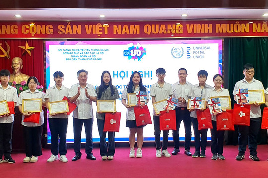 Hà Nội: 47 học sinh đạt giải quốc gia cuộc thi viết thư UPU lần thứ 53