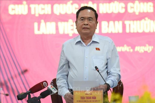 Chủ tịch Quốc hội Trần Thanh Mẫn làm việc với Ban Thường vụ Tỉnh ủy Bình Phước
