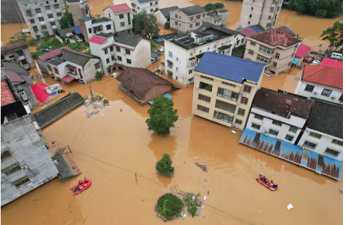 Mưa lớn gây nguy cơ lũ lụt ở miền Đông Trung Quốc