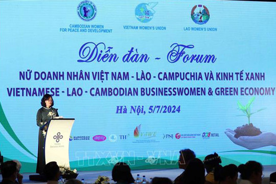 Nữ doanh nhân ba nước Việt Nam - Lào - Campuchia và phát triển kinh tế xanh