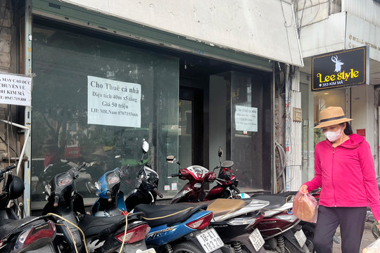 Mặt bằng cho thuê ở Hà Nội: Ế ẩm vì nhu cầu thấp, giá cao