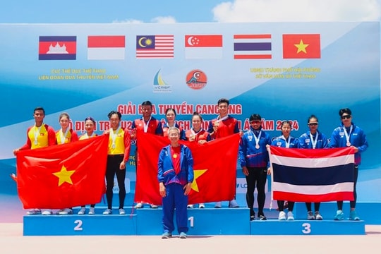 Đua thuyền canoeing Việt Nam xếp nhất Đông Nam Á