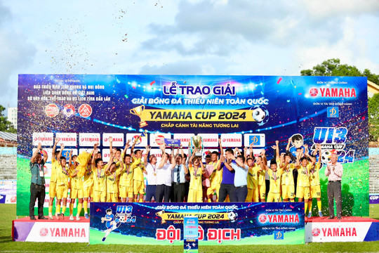 Sông Lam Nghệ An bảo vệ thành công ngôi vô địch Giải bóng đá U13 toàn quốc