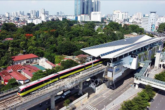 Cuối tháng 7-2024 sẽ hoàn thành, đưa vào sử dụng đoạn trên cao tuyến đường sắt Nhổn - Ga Hà Nội