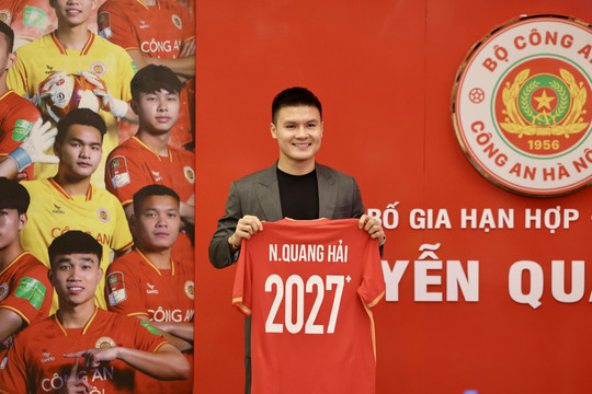 CLB Công an Hà Nội gia hạn hợp đồng với tiền vệ Quang Hải thêm 3 mùa giải