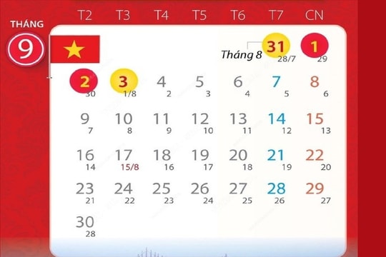 Thủ tướng đồng ý nghỉ lễ Quốc khánh từ ngày 31-8 đến 3-9