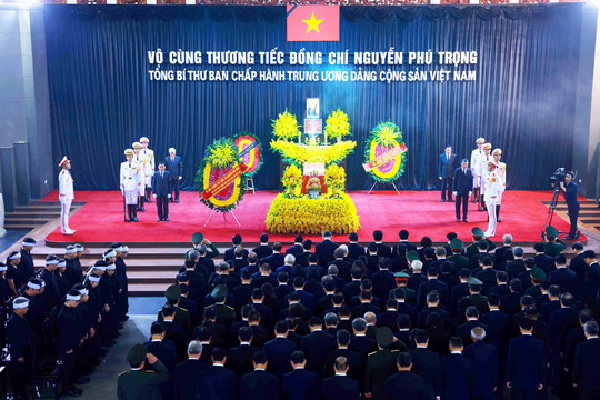 Trang trọng lễ viếng Tổng Bí thư Nguyễn Phú Trọng