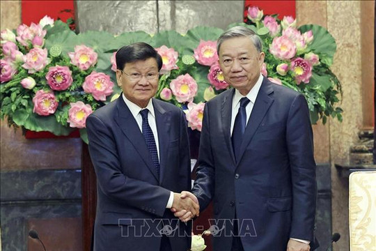 Chủ tịch nước Tô Lâm tiếp Tổng Bí thư, Chủ tịch nước Lào Thongloun Sisoulith